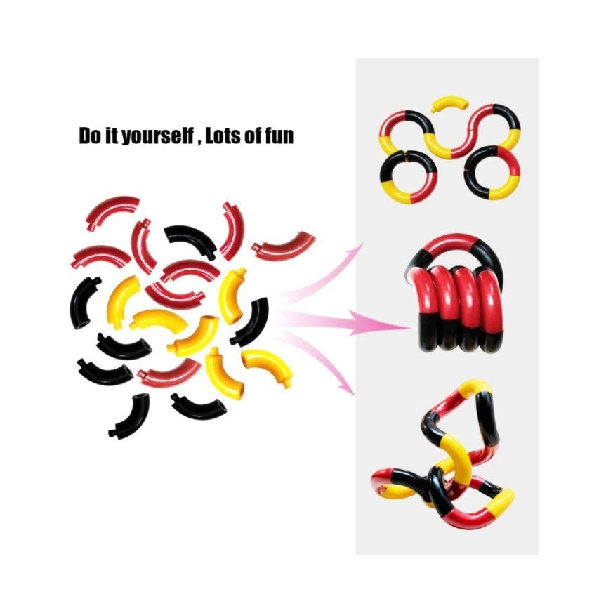 Jucărie Senzorială Antistres, Fidget Twist cu Mișcări Infinite, Plastic, Multicolor