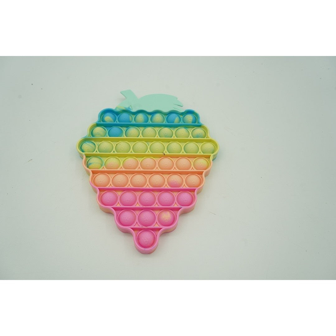 Jucarie Antistres Pop It Now and Flip It, Senzoriala si Educativa, Model Strugure, Silicon Flexibil, Multicolor