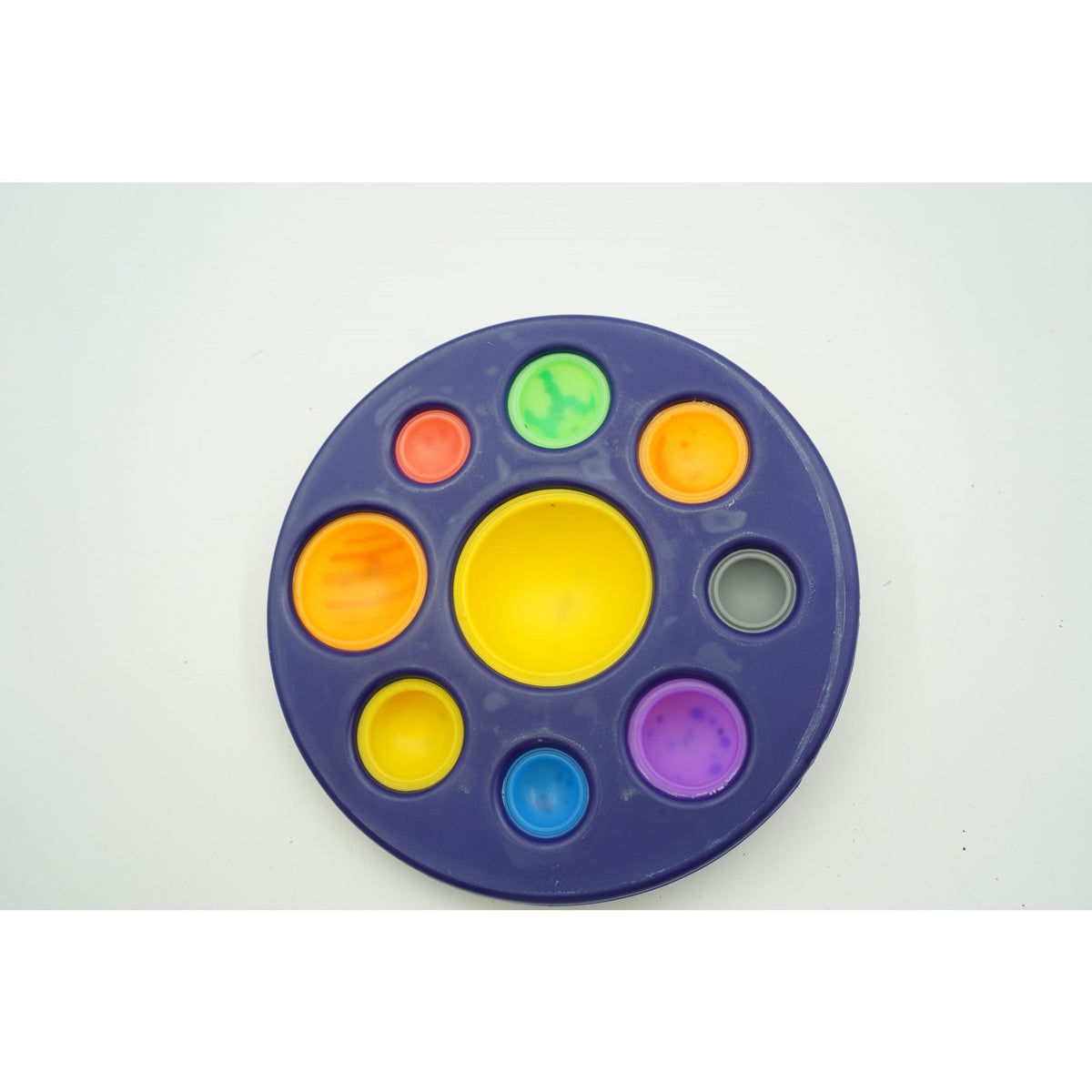 Jucarie Senzoriala Dimple Fidget Toy, Planetariu, Silicone, Albastru, 18x18 cm