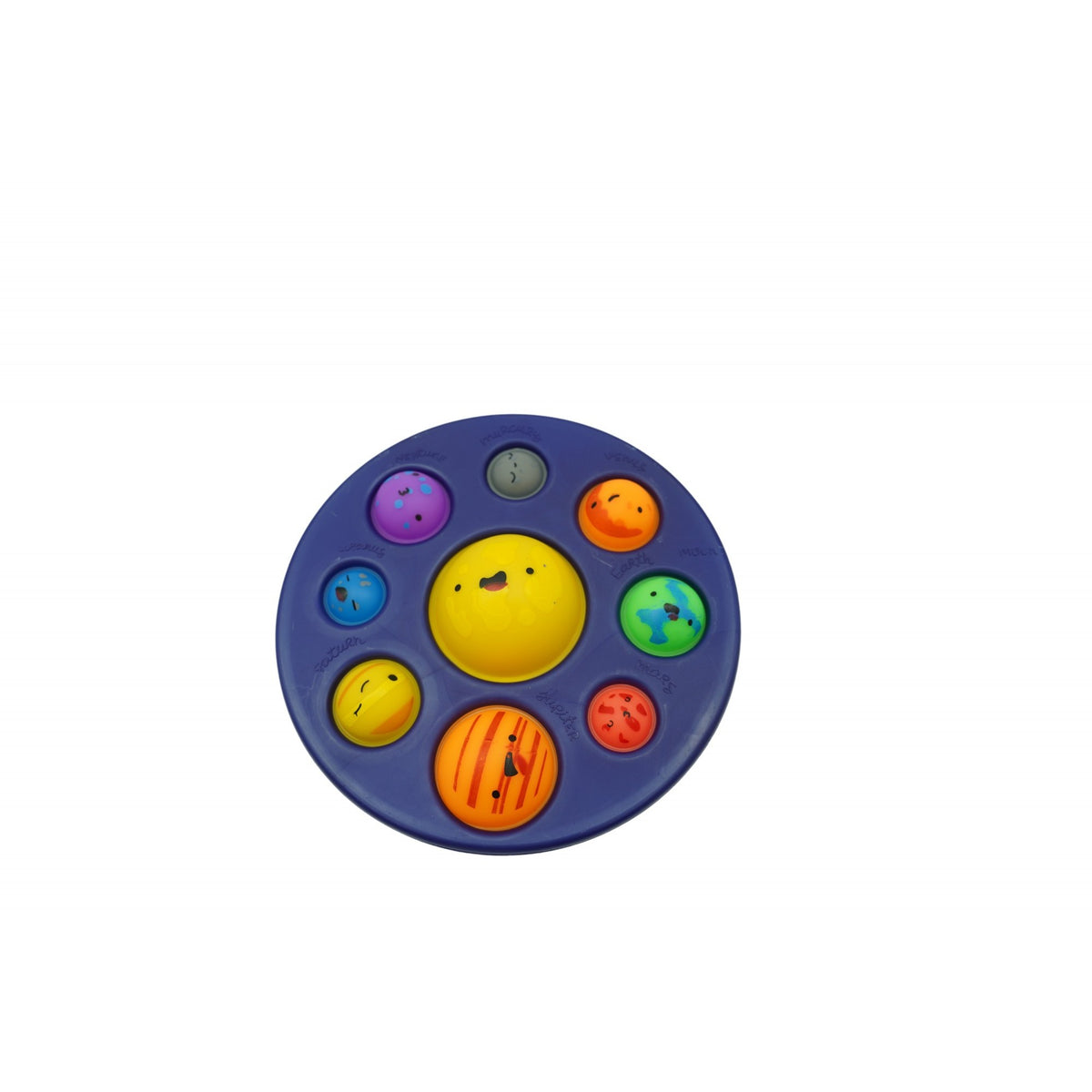 Jucarie Senzoriala Dimple Fidget Toy, Planetariu, Silicone, Albastru, 18x18 cm