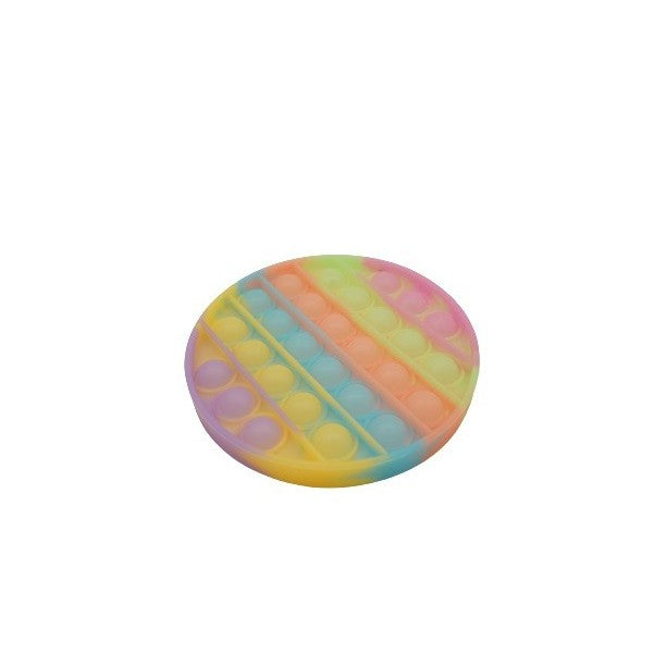 Jucarie Antistres Pop It Now And Flip It, Senzoriala Si Fosforescenta, Silicon Moale, Forma Cerc, Multicolor