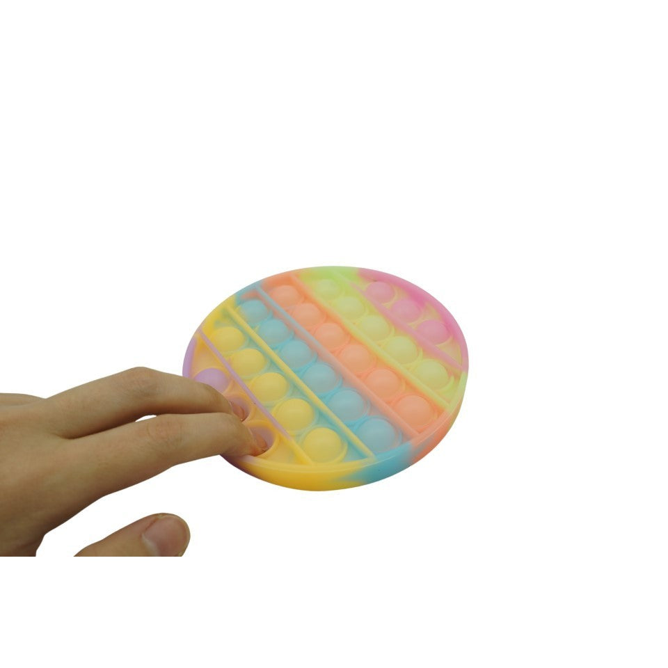 Jucarie Antistres Pop It Now And Flip It, Senzoriala Si Fosforescenta, Silicon Moale, Forma Cerc, Multicolor