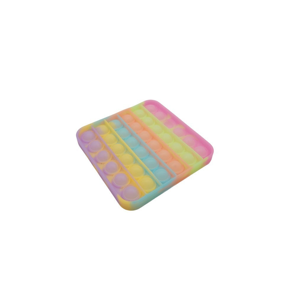 Jucarie Antistres Pop It Now and Flip It, Senzoriala si Fosforescenta, Silicon Moale, Forma Patrat, Multicolor