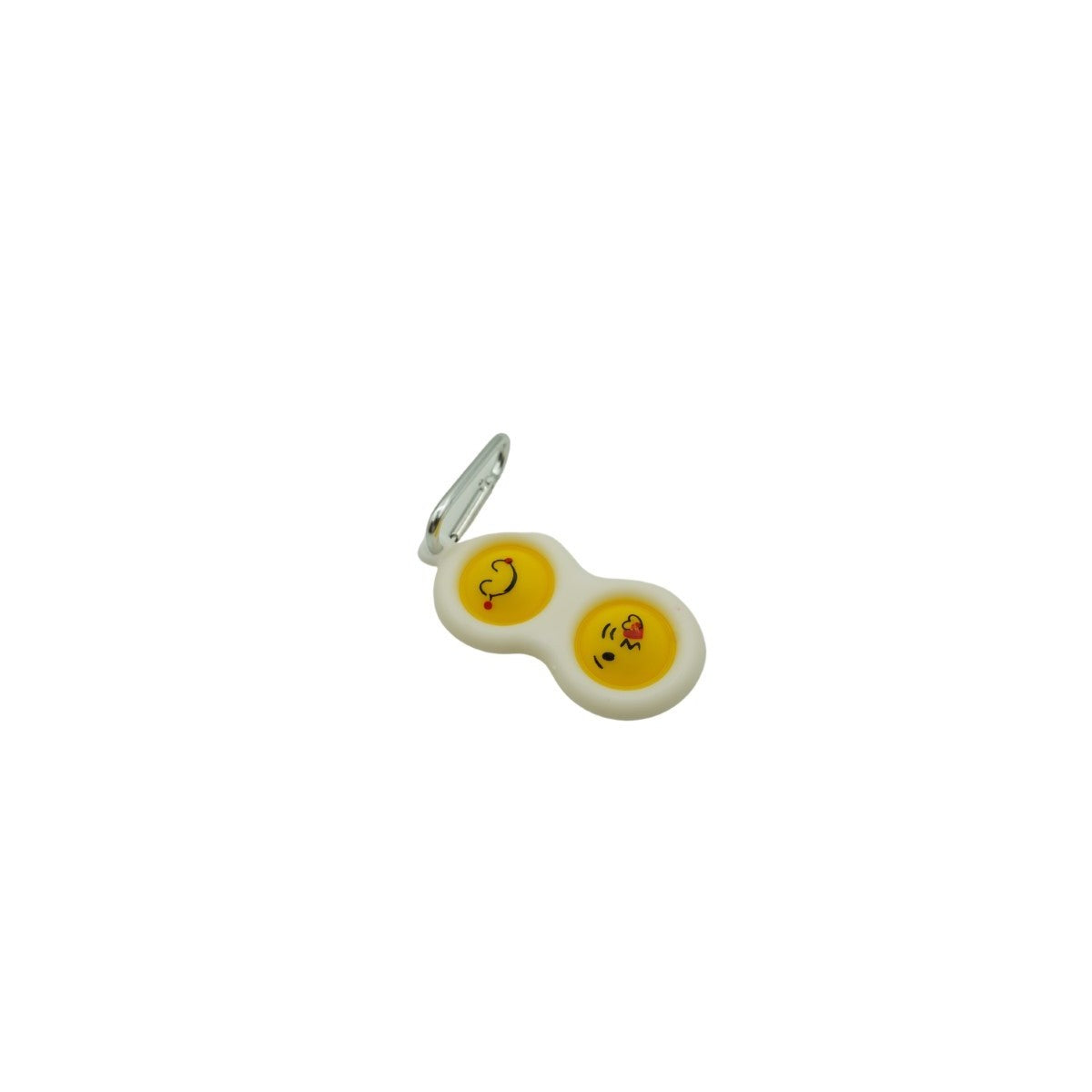 Jucarie Senzoriala Antistres Simple Dimple, Breloc Pentru Concentrare, Silicon Si Plastic ABS, Alb, 2 Bule