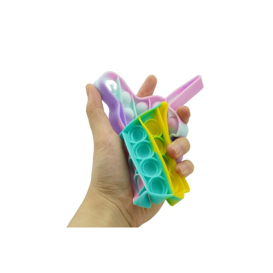 Jucarie Antistres Pop It, Model Now And Flip It, Silicon, Unicorn, Multicolor, Model 3