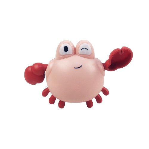 Jucarie De Baie Pentru Copii, Crab Interactiv Cu Mecanism De Innot, Plastic, Roz