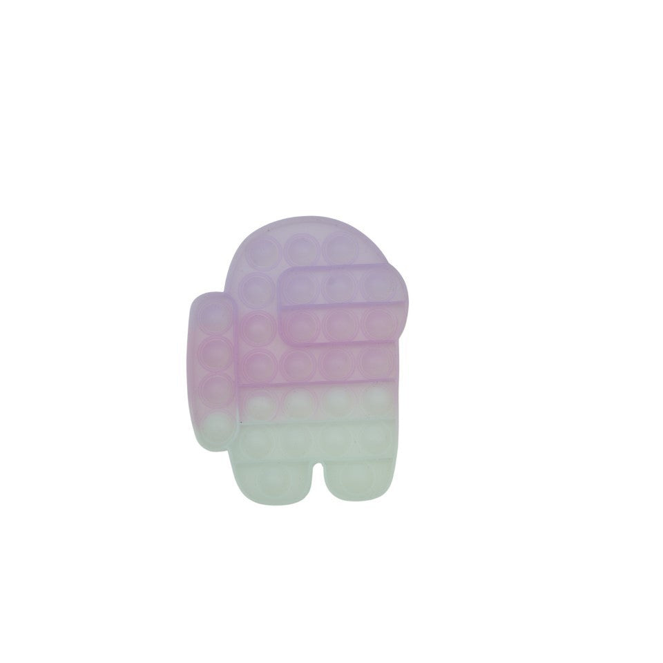 Jucarie Antistres Pop It Now and Flip It, Model Among Us, Silicon Reversibil, Transparent