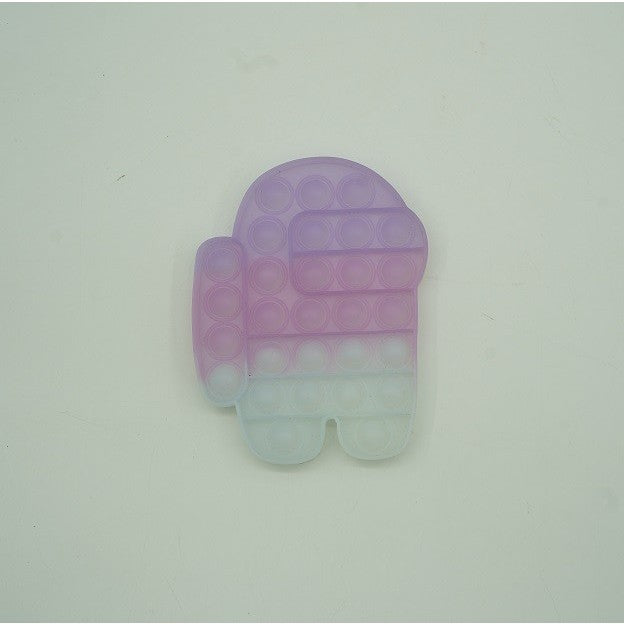 Jucarie Antistres Pop It Now and Flip It, Model Among Us, Silicon Reversibil, Transparent