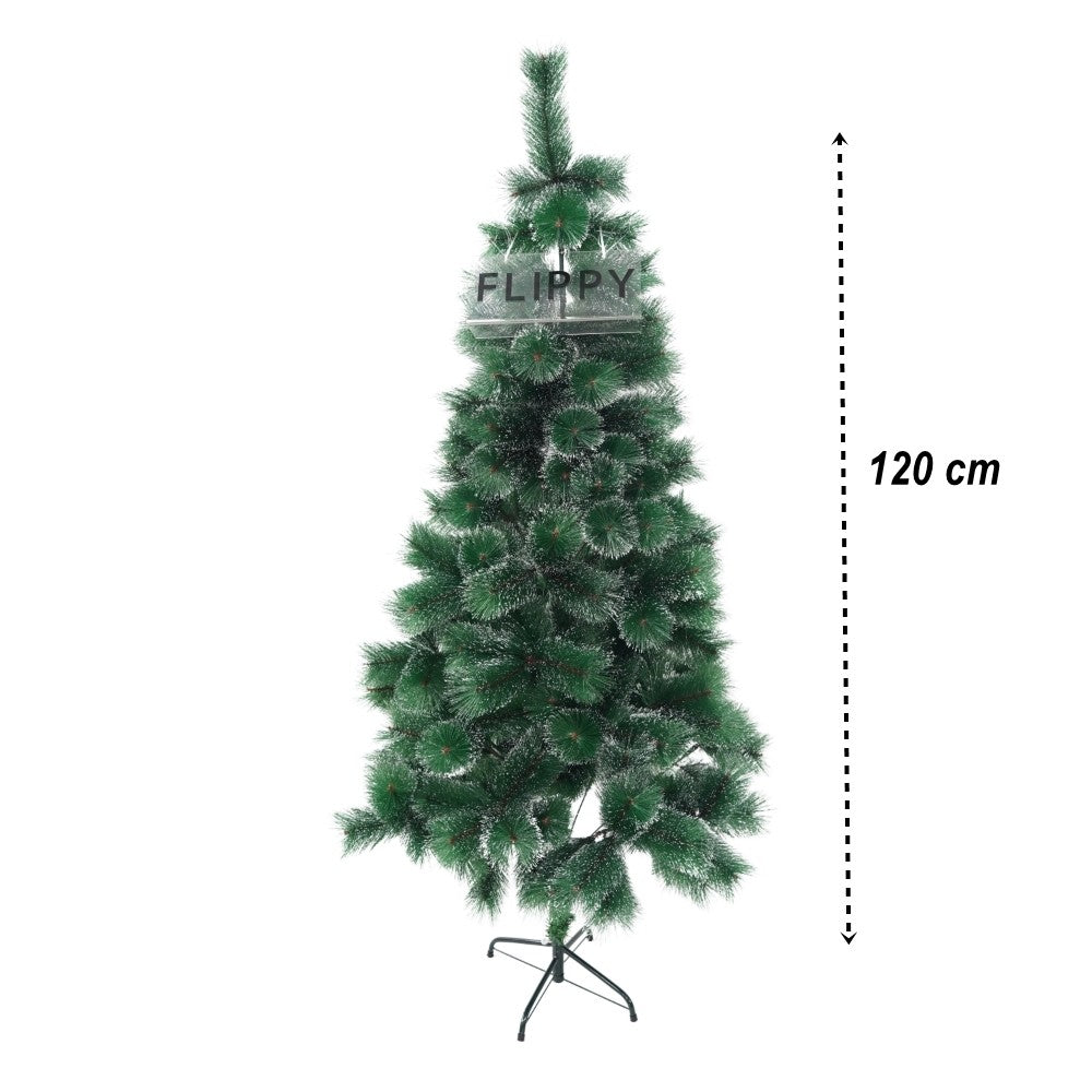Brad Artificial de Craciun Tip Pin Nins, Ace 2D, Ace 3D, Aspect Realist, Suport Metalic Inclus, Interior si Exterior, Verde, Inaltime 120 cm