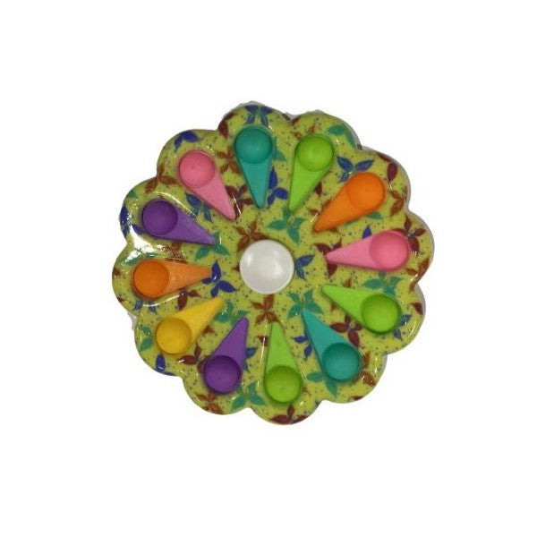 Jucarie Senzoriala Simple Dimple, Antistres Pentru Dezvoltarea Creierului, Silicon Si Plastic ABS, Multicolor, Model 6