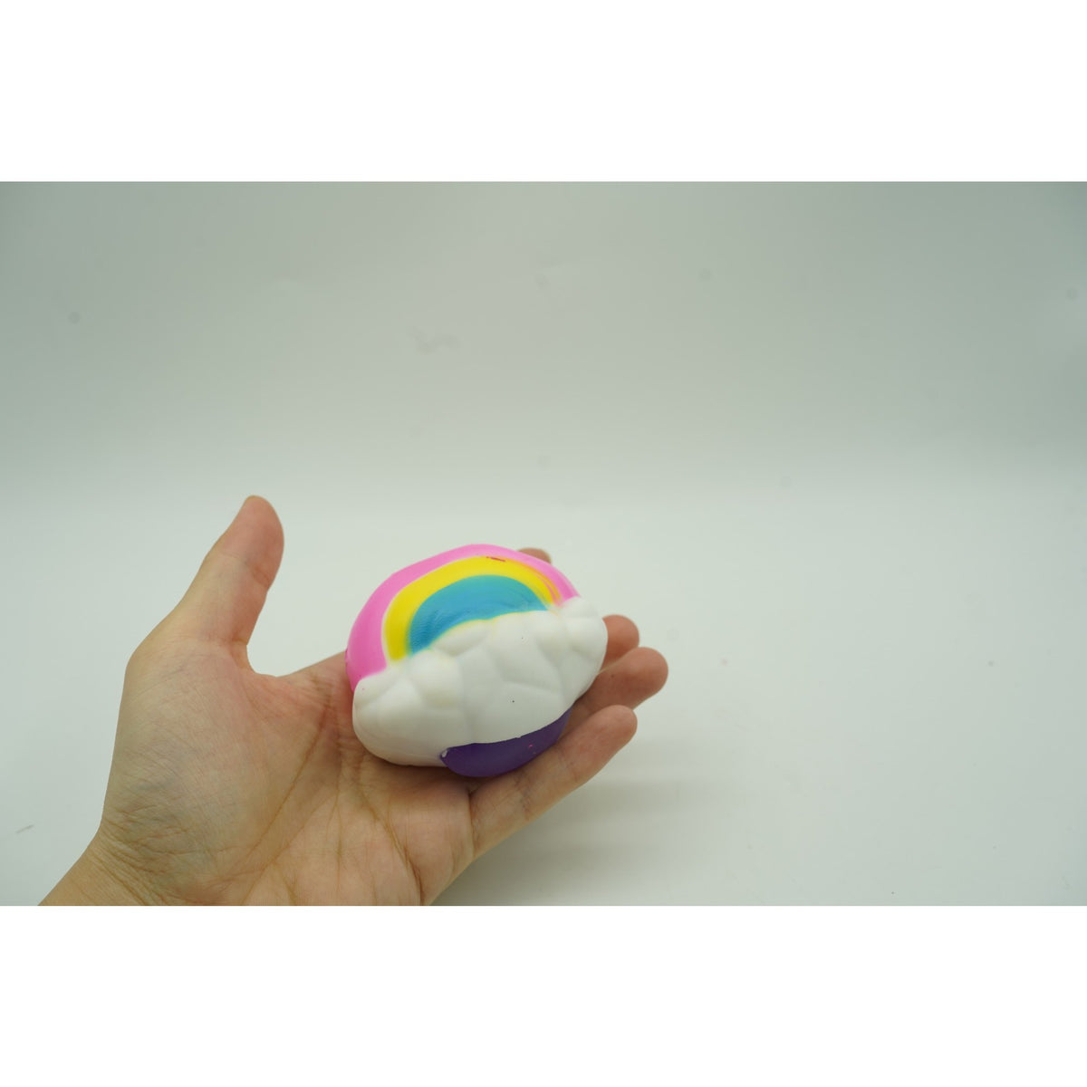 Jucarie Squishy Squeeze Pinch Family, Norisor Curcubeu Anti-Stres, Fidget Toy Senzorial, Material Spuma Poliuretanica, Roz