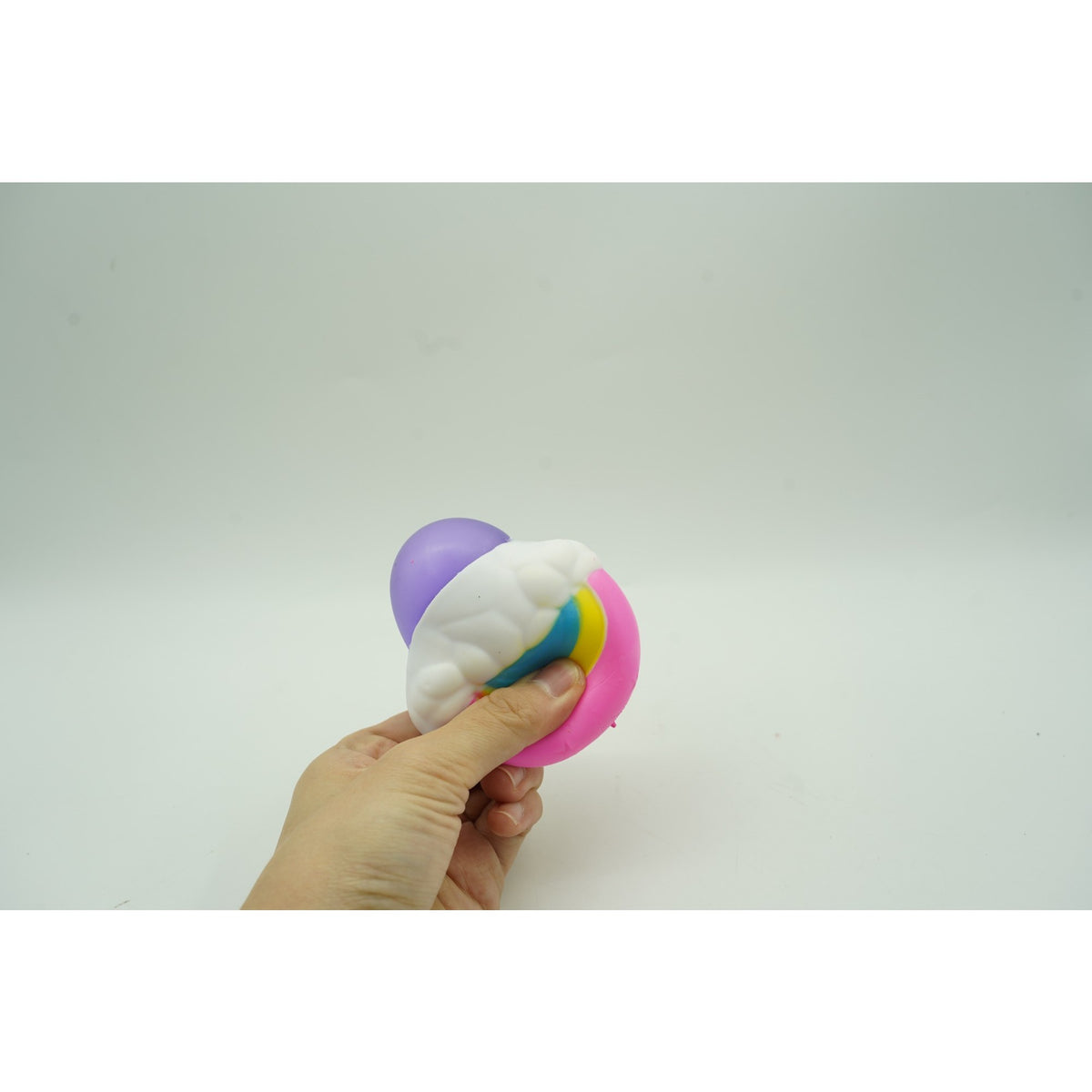 Jucarie Squishy Squeeze Pinch Family, Norisor Curcubeu Anti-Stres, Fidget Toy Senzorial, Material Spuma Poliuretanica, Roz