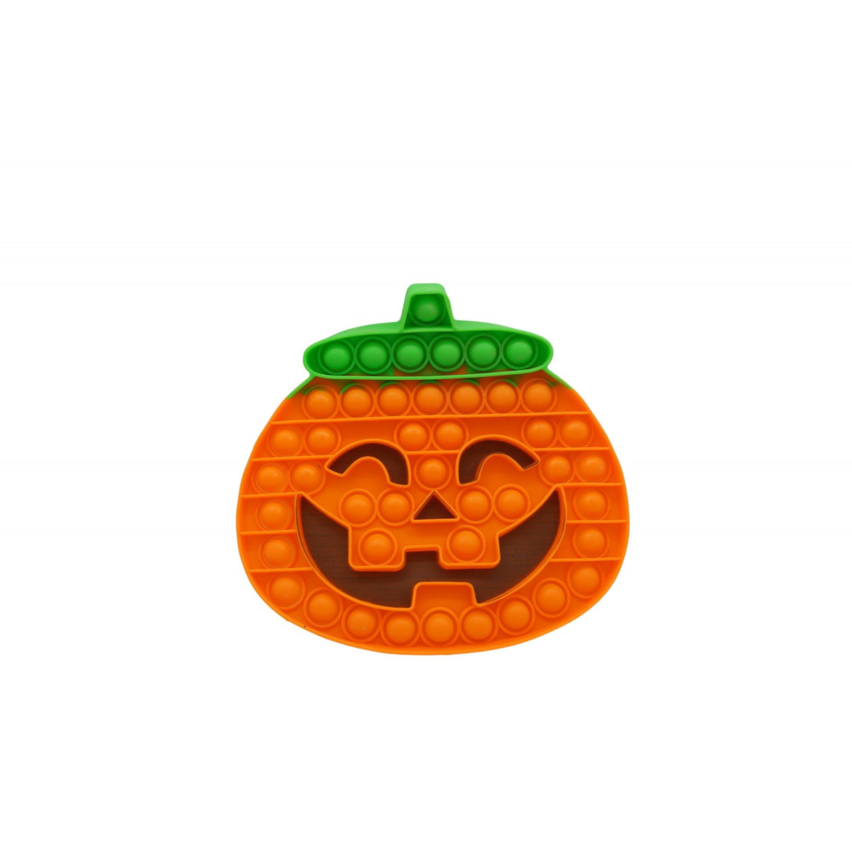 Pop It Now and Flip It, Jucarie Antistres si Senzoriala, Design Dovleac Halloween, Silicon Flexibil, 20 cm, Portocaliu