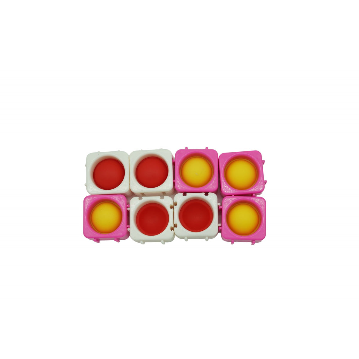 Set 8 Blocuri de Constructie din Silicon, Jucarie Senzoriala Pop Bubble Fidget, Puzzle Educativ Antistres, Multicolor