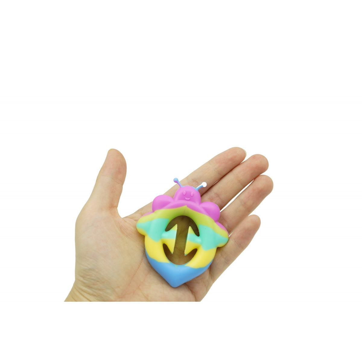 Jucarie Senzoriala Antistres, Fidget Toy cu Ventuza de Decompresie, Antrenare Antebrat, Model Albina, Culori Macarons