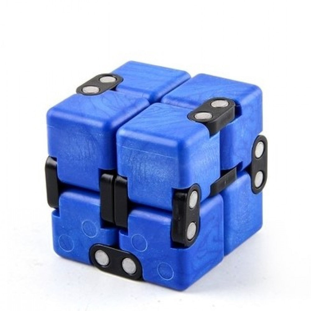 Cub Antistres Infinity Magic Cube, Fidget Toy, Plastic, Albastru, 4x4x4 cm