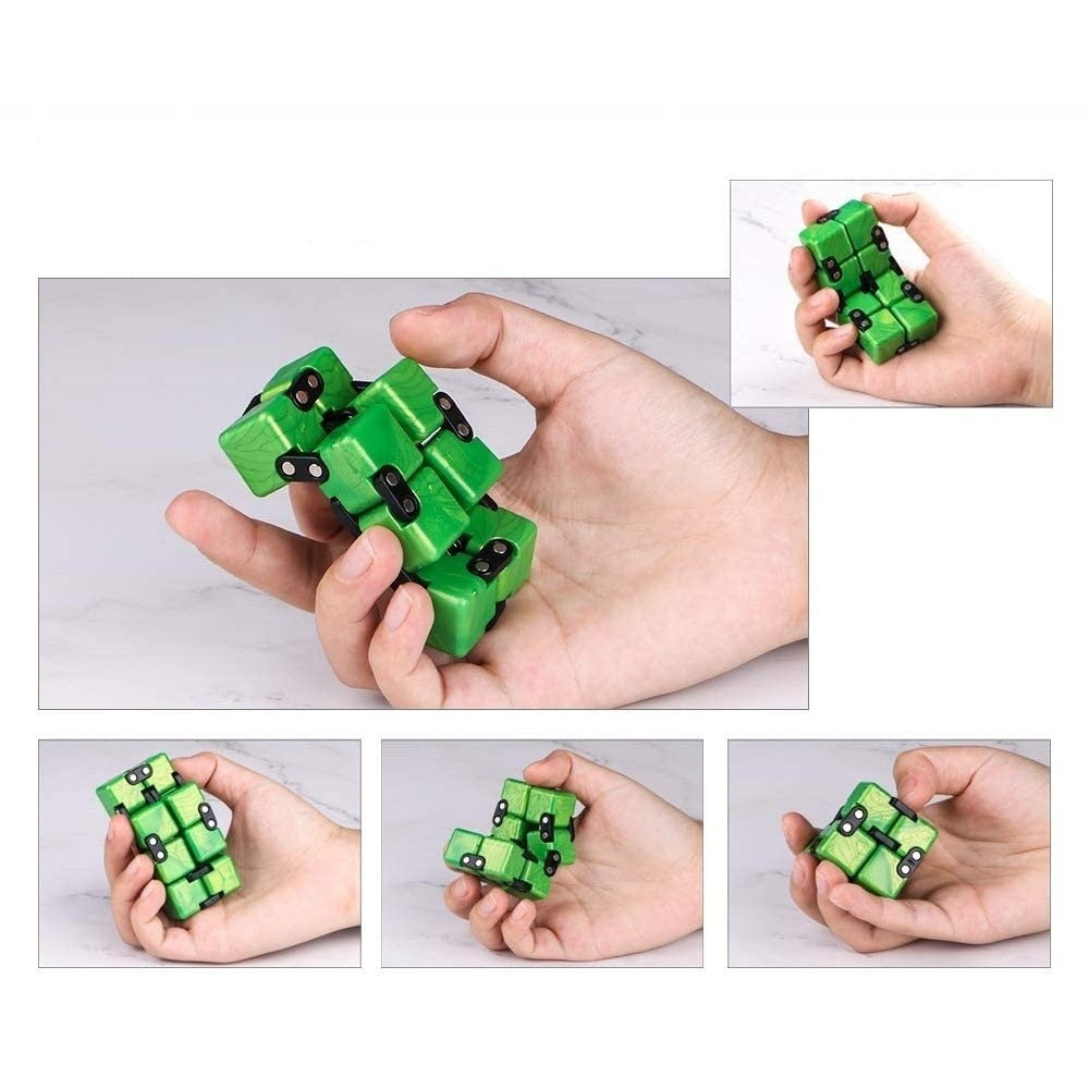 Cub Antistres Infinity Magic Cube, Fidget Toy, Plastic, Verde, 4x4x4 cm