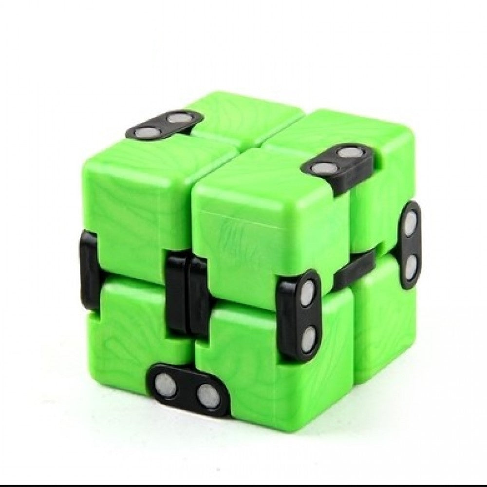 Cub Antistres Infinity Magic Cube, Fidget Toy, Plastic, Verde, 4x4x4 cm