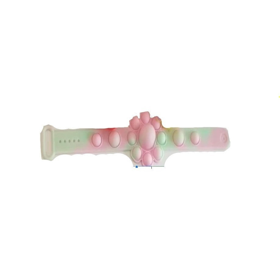 Brățară Caracatiță Reversibilă, Jucărie Antistres, Silicon, Multicolor/Verde