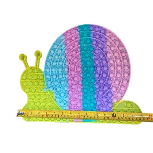 Jucarie Antistres Pop It Now, Melc Gigant, Silicon Flexibil, Multicolor, 40 cm