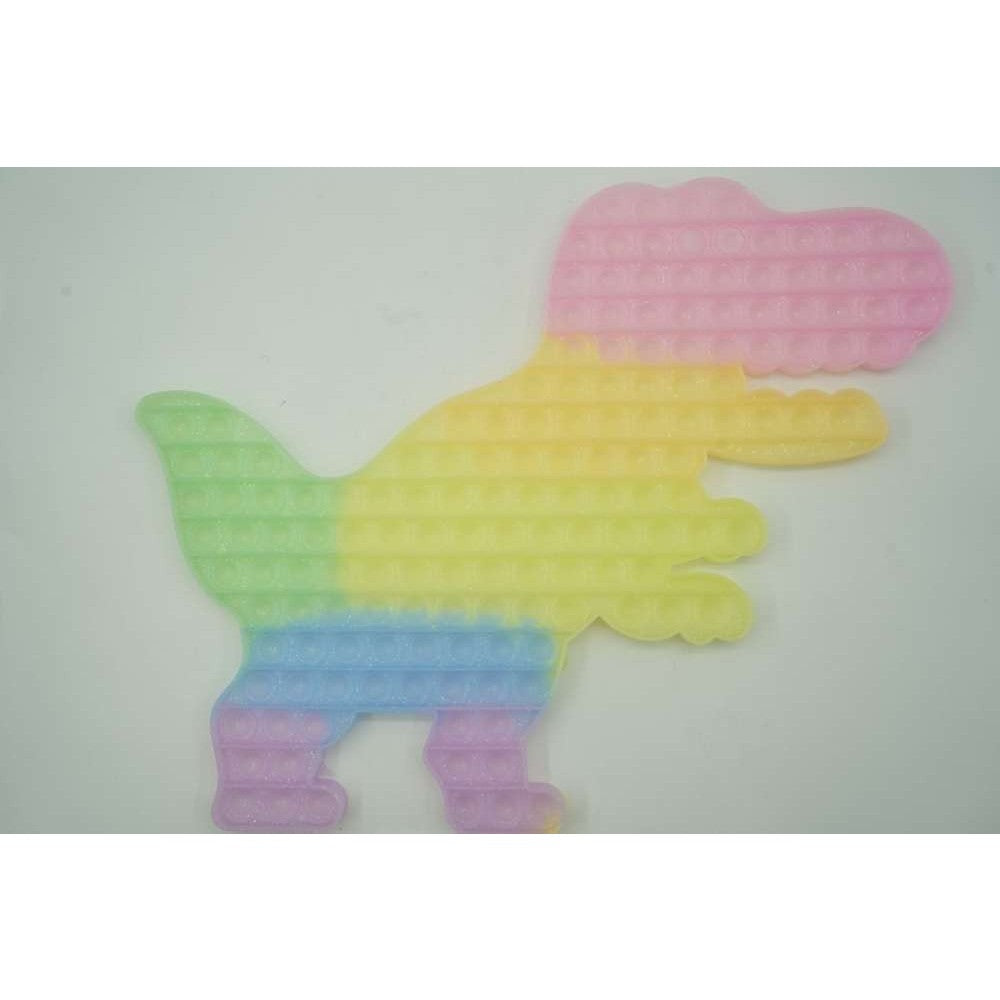 Jucarie Antistres Pop It Now, Dinozaur Urias Fosforescent, Joc Senzorial pentru Copii si Adulti, Silicon Impermeabil, Multicolor