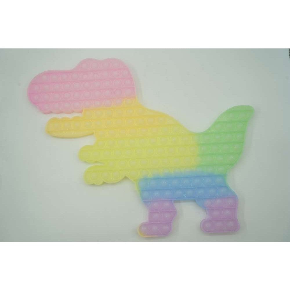 Jucarie Antistres Pop It Now, Dinozaur Urias Fosforescent, Joc Senzorial pentru Copii si Adulti, Silicon Impermeabil, Multicolor