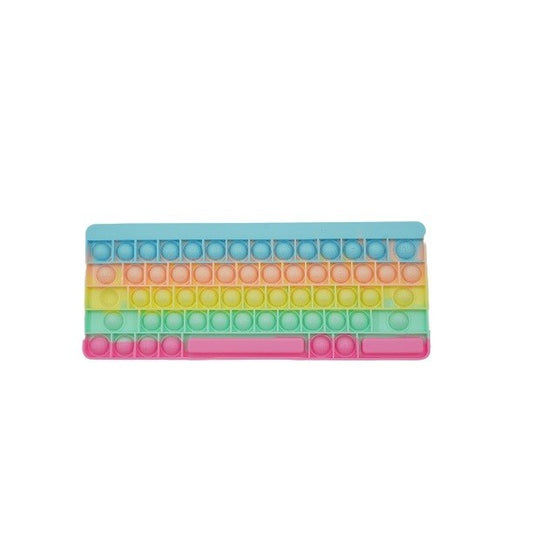 Jucarie Antistres Pop It, Tastatura Senzoriala pentru Relaxare si Concentrare, Silicon Moale, Multicolor, Design Macarons, 1 Bucata