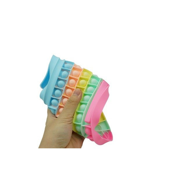 Jucarie Antistres Pop It, Tastatura Senzoriala pentru Relaxare si Concentrare, Silicon Moale, Multicolor, Design Macarons, 1 Bucata