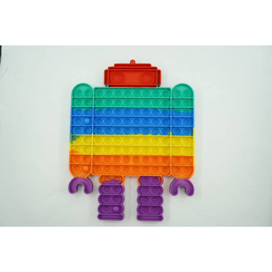 Jucarie Antistres Pop It Now and Flip It, Model Robot, Silicon, Multicolor, Model 3