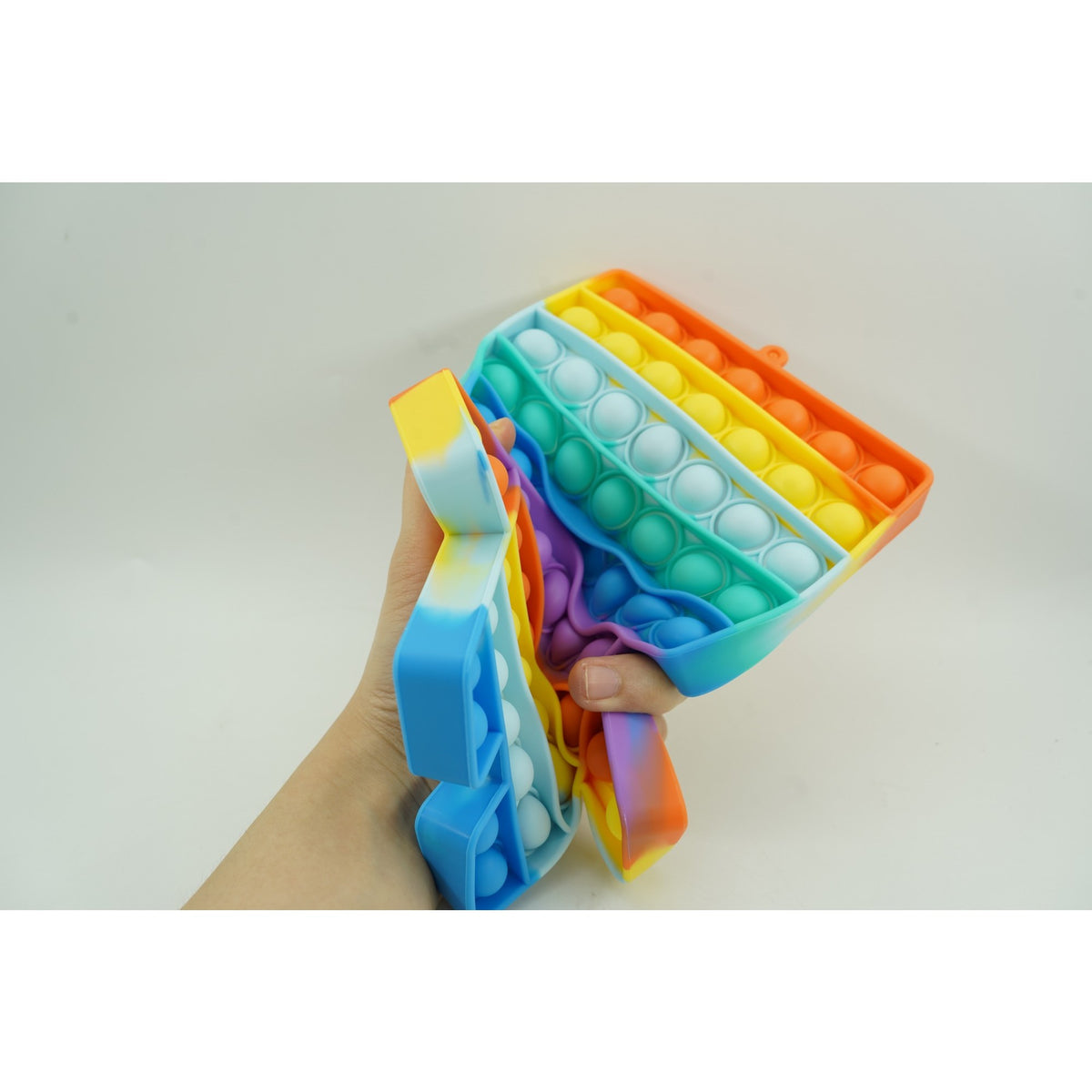 Jucarie Antistres Pop It Now and Flip It, Robot Senzorial pentru Copii si Adulti, Silicon Impermeabil, Multicolor, Model 1