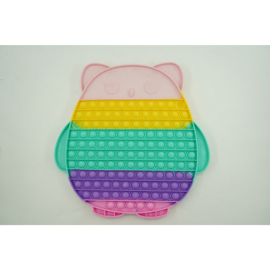 Jucarie Antistres Pop It Now and Flip It, Model Bufnita Reversibila, Silicon Moale, Multicolor