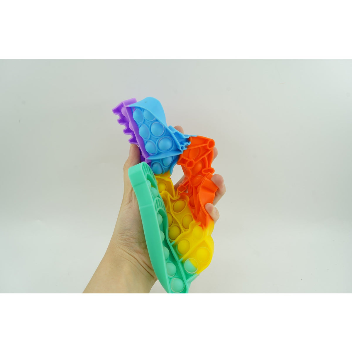 Jucarie Antistres Pop It, Model Excavator, Silicon, Multicolor, Model 4