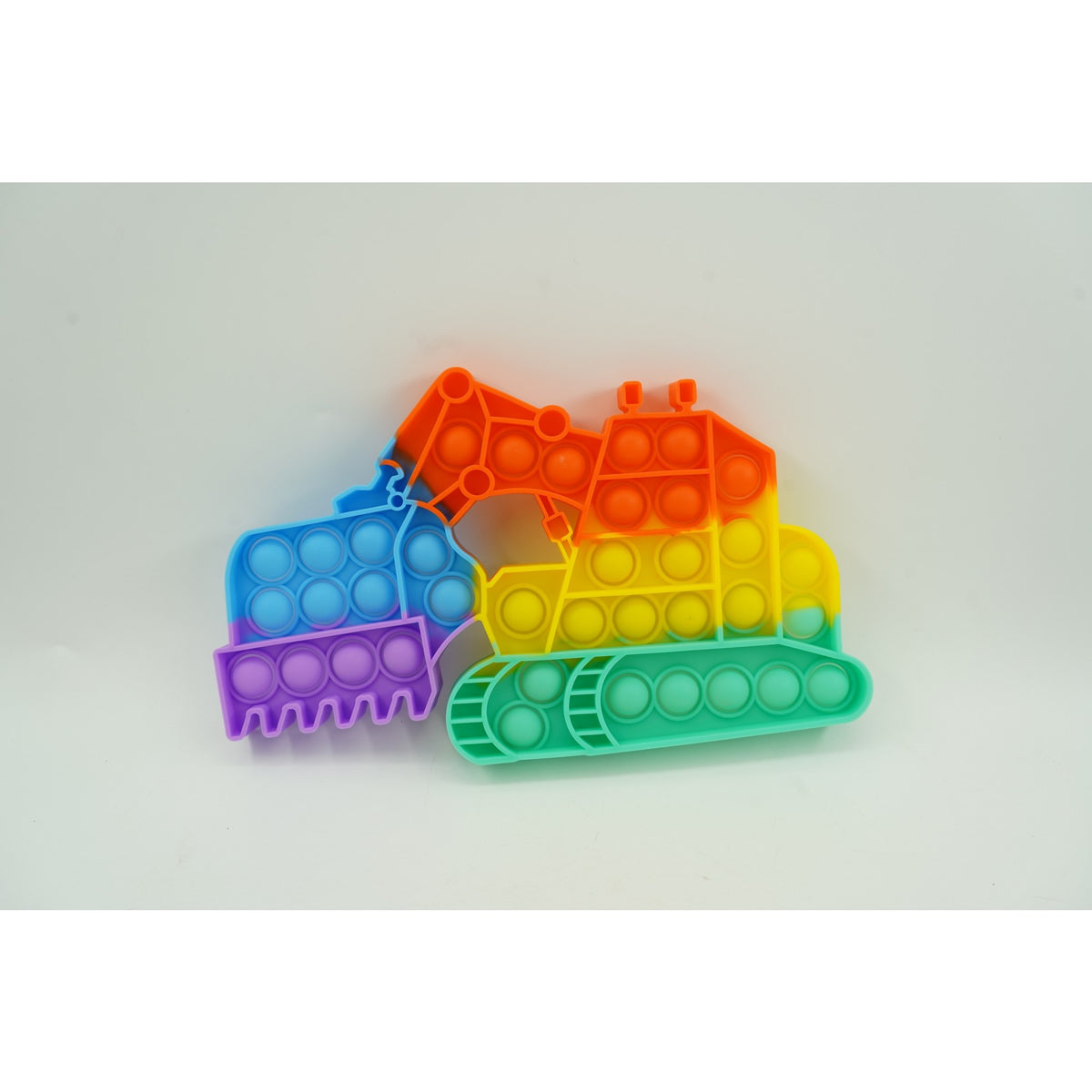 Jucarie Antistres Pop It, Model Excavator, Silicon, Multicolor, Model 4