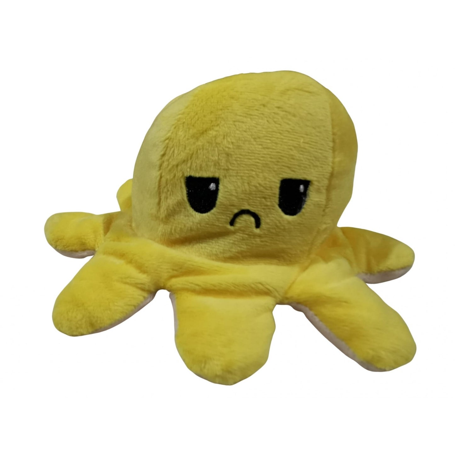 Caracatiță Reversibilă din Pluș cu Două Fețe Veselă și Tristă, Jucărie Senzorială de Exprimare a Emoțiilor, Model 14, Multicolor, 20 cm