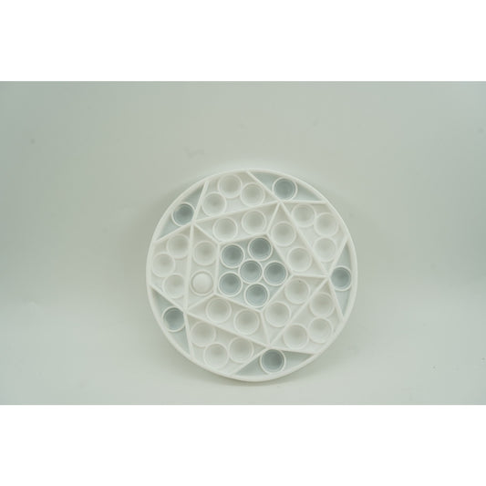 Minge Antistres Pop It Now and Flip It, Jucarie Senzoriala Reversibila, Silicon Flexibil, Alb