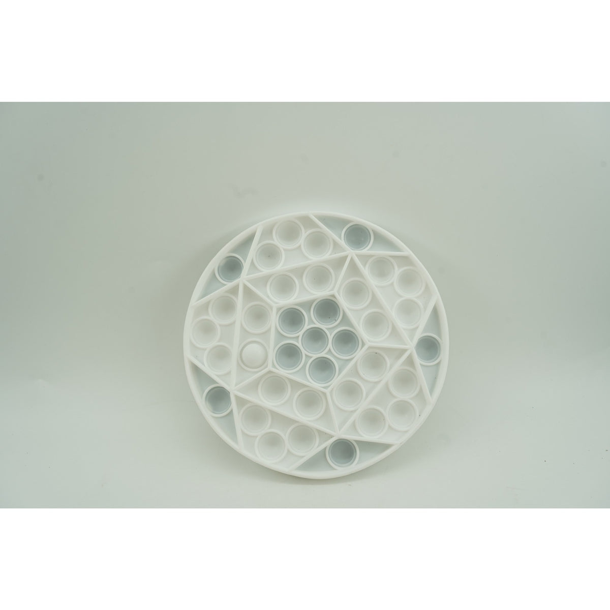 Minge Antistres Pop It Now and Flip It, Jucarie Senzoriala Reversibila, Silicon Flexibil, Alb