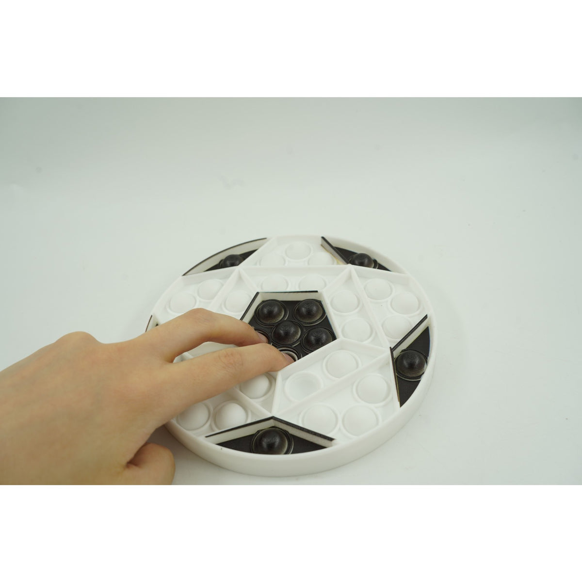Minge Antistres Pop It Now and Flip It, Jucarie Senzoriala Reversibila, Silicon Flexibil, Alb