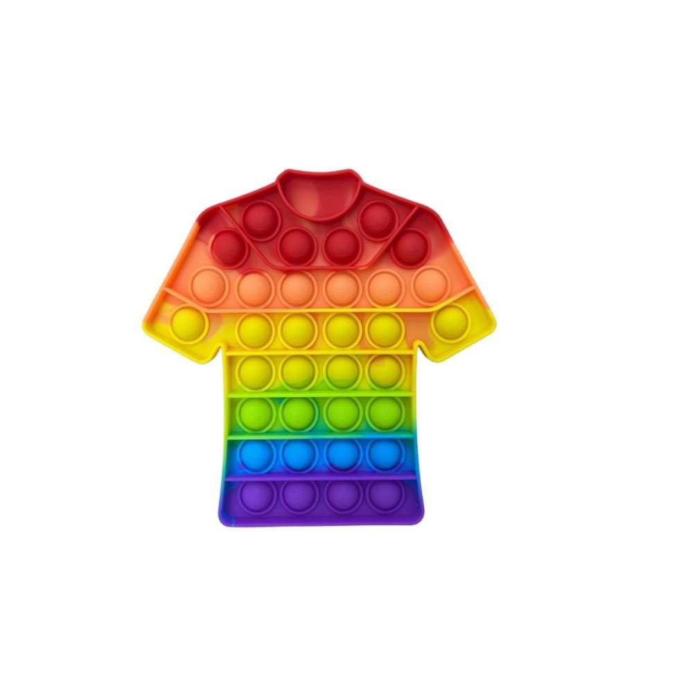 Jucarie Antistres Pop It Now and Flip It, Model Tricou, Silicon Flexibil, Multicolor