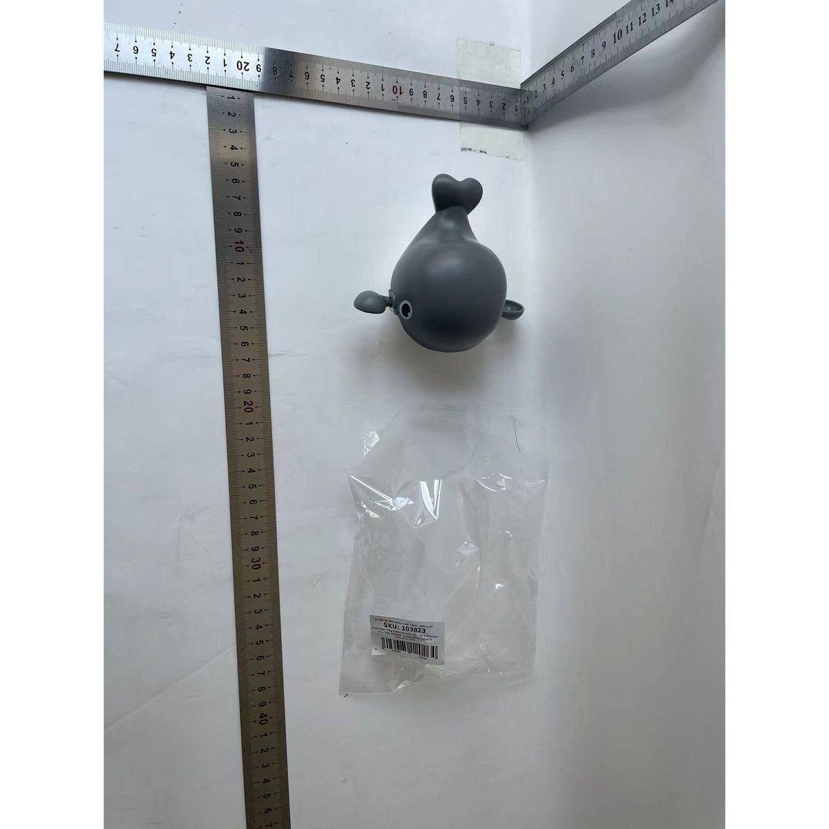 Jucarie De Baie Balena Inotatoare, Cu Mecanism De Cheita, Material ABS, Gri