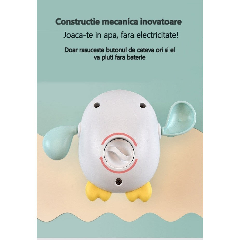 Jucarii De Baie Pentru Copii, Pinguini Inotatori Mecanici, Material ABS, Albastru