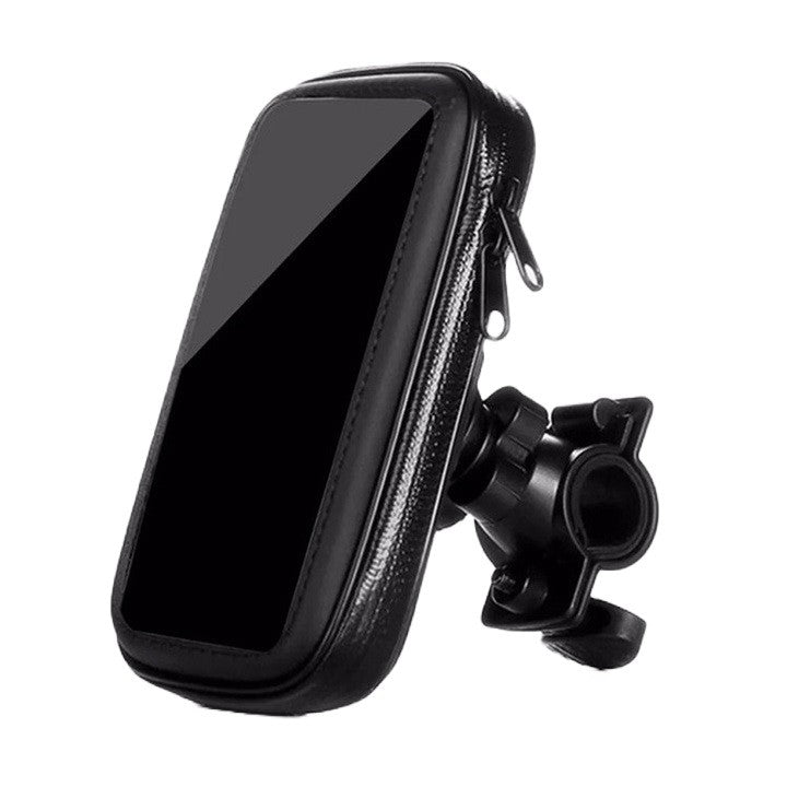 Suport Telefon Bicicleta si Motocicleta, Husa Impermeabila IPX4 cu Touchscreen Sensibil si Rotire 360 Grade, Protectie Socuri din Material EVA, Negru, Marime L, Max 5.5 Inch