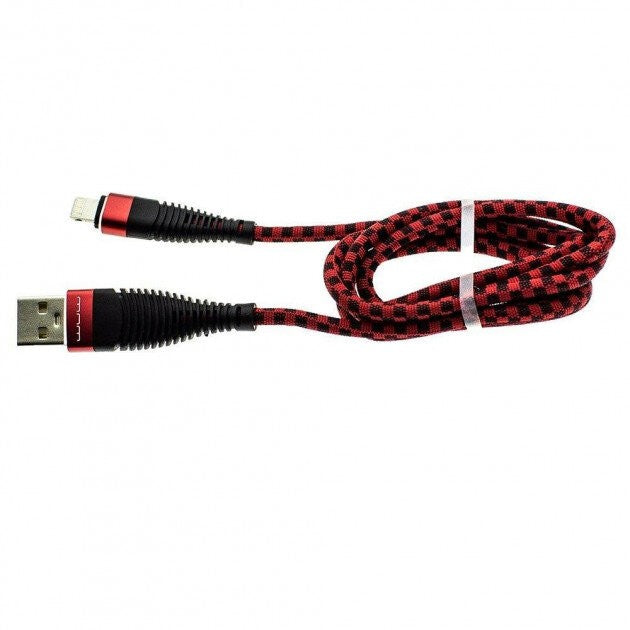 Cablu Date si Incarcare Rapida 3A, USB la Micro USB, Compatibil Telefoane Android, 1 m, Rosu/Negru
