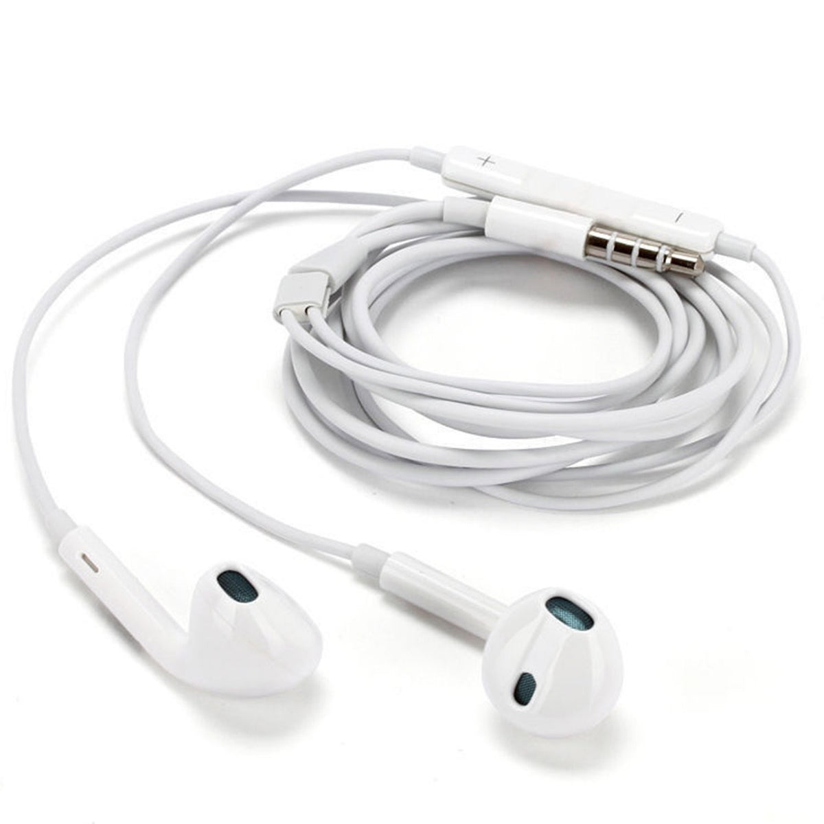 WUW Casti Audio In-Ear cu Microfon, Conector Jack 3.5 mm, Telecomanda pentru Apeluri si Volum, Lungime Cablu 1m, Alb, R31