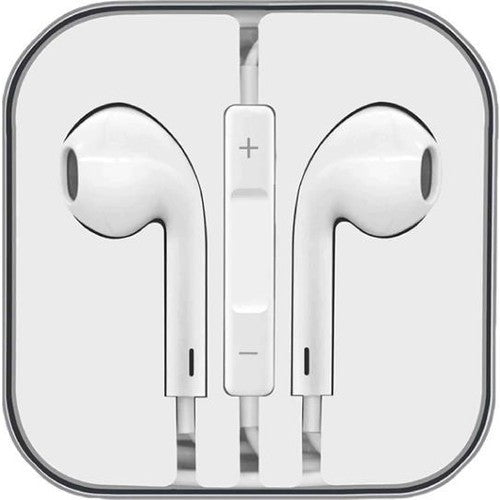 WUW Casti Audio In-Ear cu Microfon, Conector Jack 3.5 mm, Telecomanda pentru Apeluri si Volum, Lungime Cablu 1m, Alb, R31