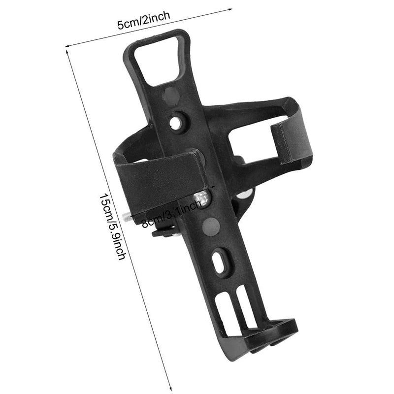 Suport Sticla Apa pentru Bicicleta, Trotineta Electrica si Carucior, Fixare Rapida cu Clema, Plastic Rezistent, Negru, Compatibil 500-1000 ml