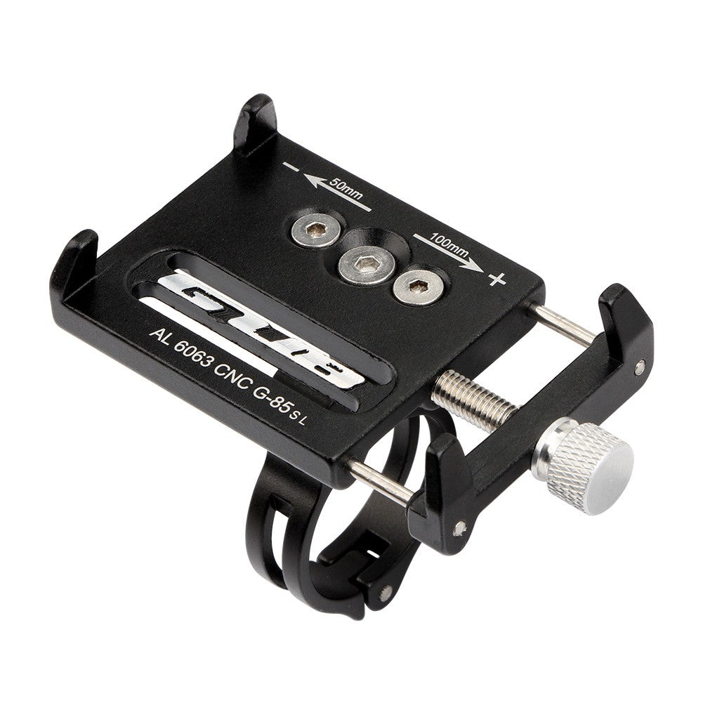 GUB Suport Telefon Bicicleta si Motocicleta, Prindere Metalica pe Ghidon, Compatibil Trotineta si Scuter, Aliaj Aluminiu, Deschidere 50-100 mm, Negru