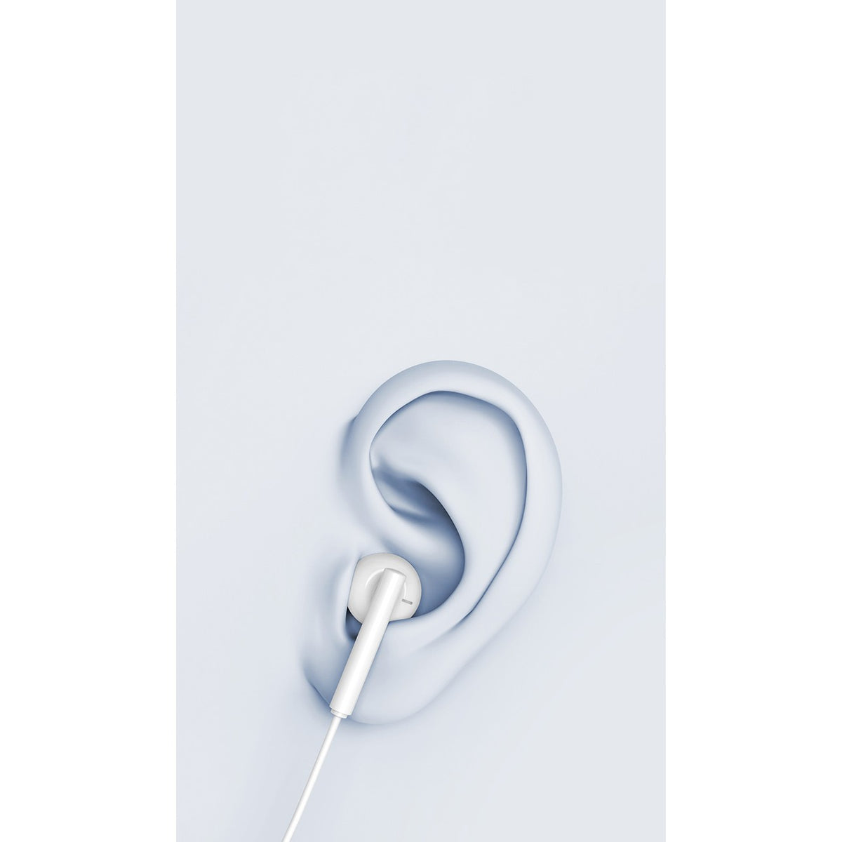 Rock Space ES05 Căști Audio In-Ear HiFi, Microfon și Telecomandă pentru Volum, Conector Jack 3.5 mm, Cablu 1 m, Alb