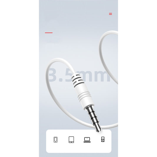 Rock Space ES05 Căști Audio In-Ear HiFi, Microfon și Telecomandă pentru Volum, Conector Jack 3.5 mm, Cablu 1 m, Alb