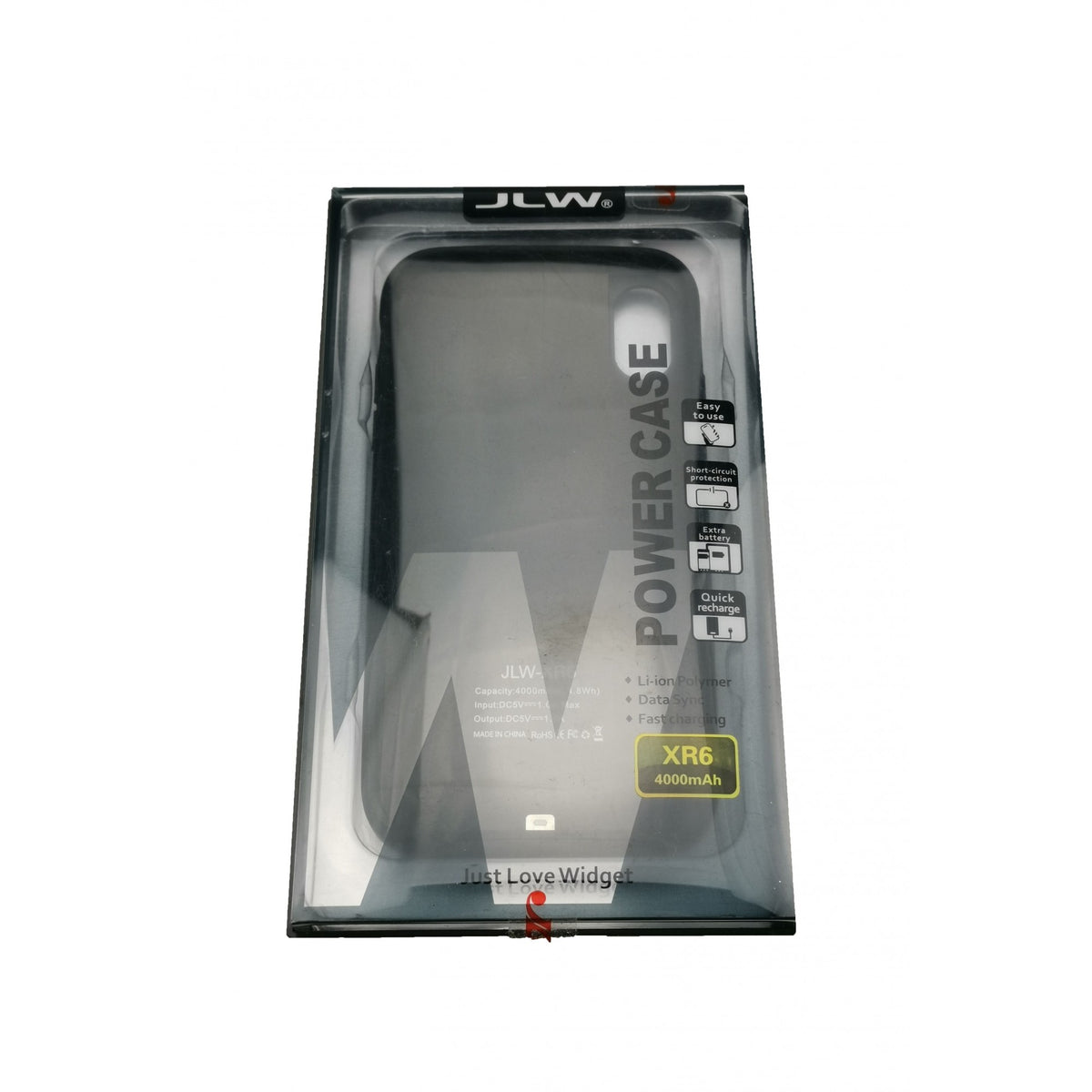 Husa cu Baterie Externa WUW-JLW, Acumulator Power Case 4000 mAh, Protectie Impact, Policarbonat, Negru, Compatibil Apple iPhone XR