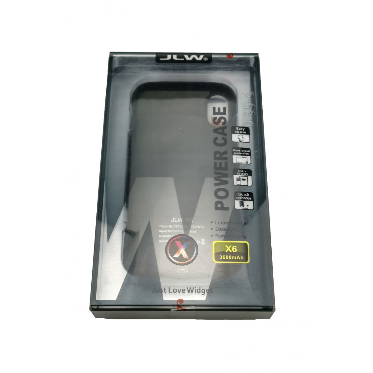 Husa cu Acumulator Extern WUW-JLW Power Case pentru iPhone 7, Baterie de Rezerva 5000 mAh, Protectie Antisoc, Polimer, Negru